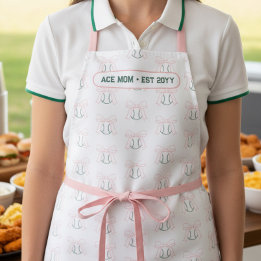 Tenniscore Ace Mom Preppy Coquette Tennis Ball Bow