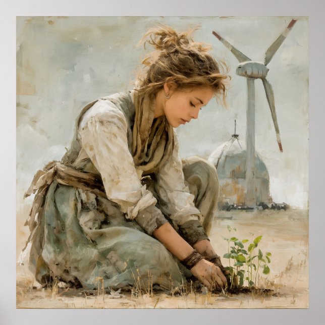 Tensão Amanhã - Mulher com Poster de mudas (Frente)