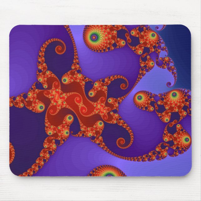 Tentáculas de Arco-íris Mousepad (Frente)