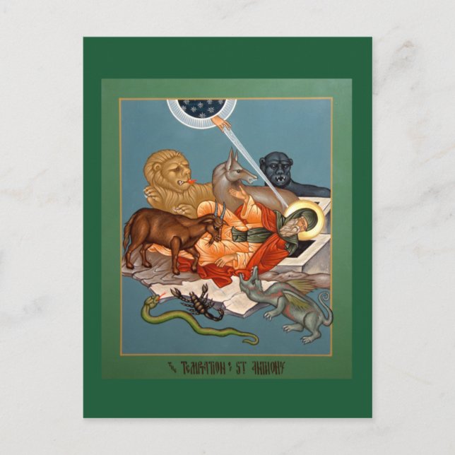 Tentação de Rua. Cartão de Oração Anthony (Frente)