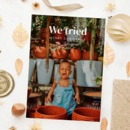 Tentamos Um Cartão com fotos De Férias De Natal En