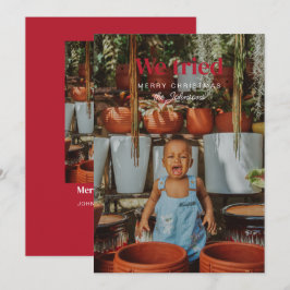 Tentamos Um Cartão com fotos De Férias De Natal En