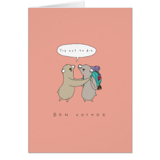 Tentativa a não morrer cartão engraçado do bon