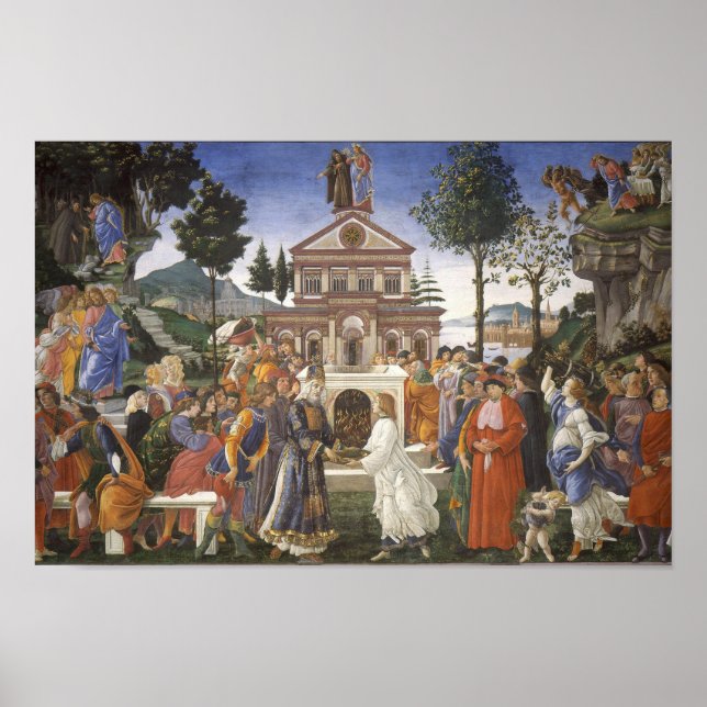 Tentativas de Cristo por Botticelli - Poster (Frente)