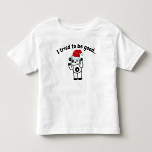 Tentei Ser Boas Papais noeis Panda Toddler T-Shirt