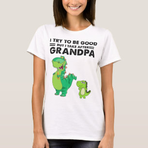 Tento ser bom, mas pego a camisa do vovô