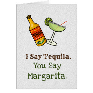 Tequila & cartão romântico dos casais de Margari
