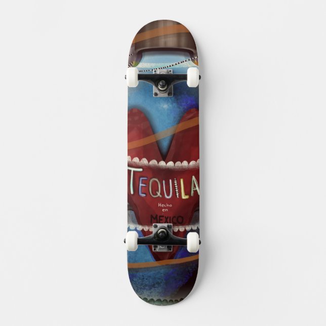 Tequila feito no Skateboard México (Frente)