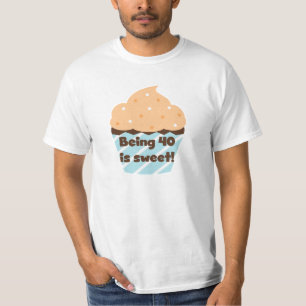 Ter 40 é t-shirts e presentes de aniversário doces
