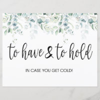 Ter & Para Manter Sinal - Casamento Eucalyptus