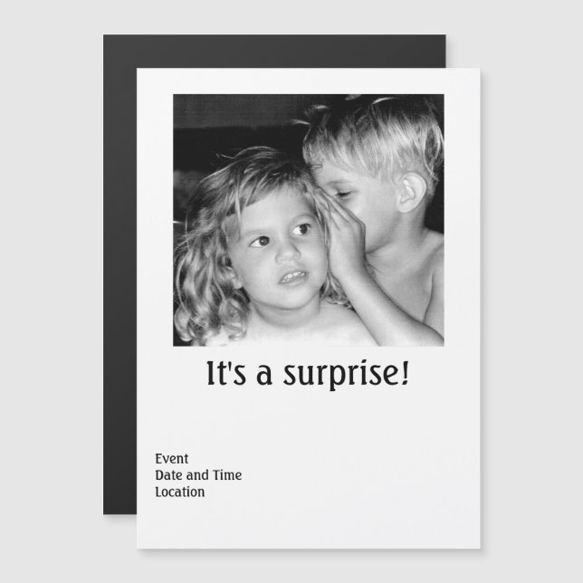 Ter um Convite Magnético de Festa (Frente/Verso)