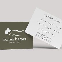 Terapeuta de Massagem Dark Sage Cartão Presente d