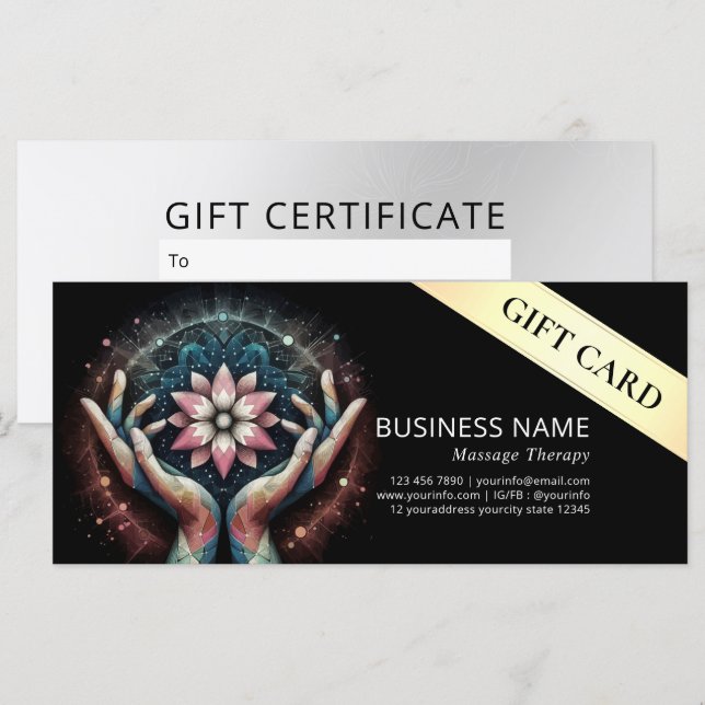 Terapêutica de Massagem Terapia Mãos Energia Spa B (Frente/Verso)