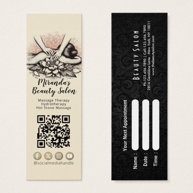 Terapêutica de Massagem Terapia Mãos Energia Spa B (Frente & Verso)