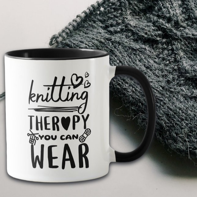 Terapia de Tricô que Você Pode Vestir Caneca Diver (Criador carregado)