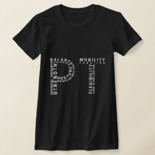 Terapia Física "PT" Palavras T-Shirt