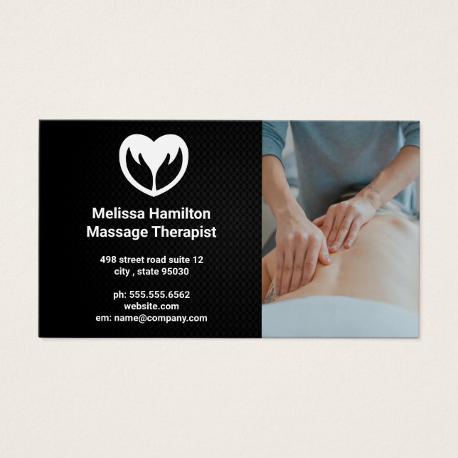 Terapista de Massagem | Spa | Ícone Mãos Corações (Frente)
