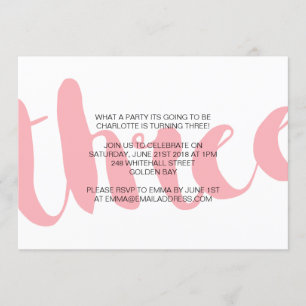 Terceiro Convite de aniversário da garota