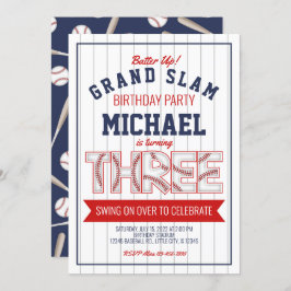 Terceiro Convite de Aniversário para Baseball