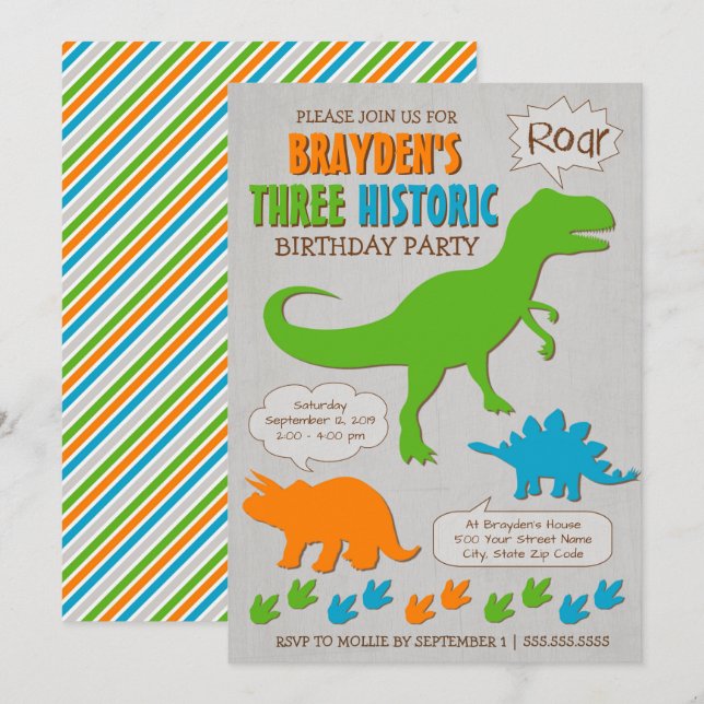 Terceiro Convite Histórico para o Terceiro Anivers (Frente/Verso)