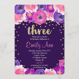 terceiro convite para aniversário de 3 anos de rox