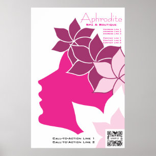 Termas & boutique do Afrodite do modelo do poster