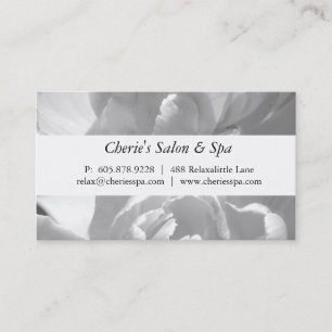 Termas - cartão de visita da flor branca do salão