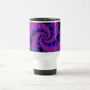 Térmica A espiral cor-de-rosa e azul borbulha caneca