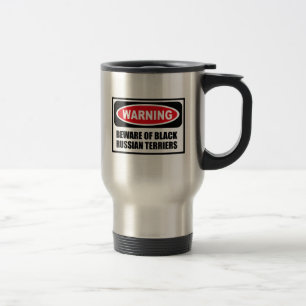 Térmica Advertir BEWARE da caneca PRETA dos TERRIER do