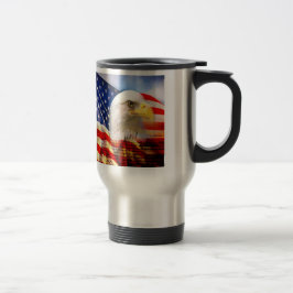 Térmica Águia americana e a caneca da viagem ao trabalho