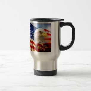 Térmica Águia americana e a caneca da viagem ao trabalho