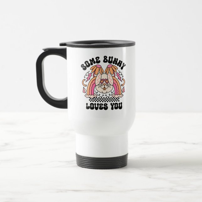 Térmica Algum Coelhinho Ama Você – Caneca de Coelho Fofo p (Esquerda)