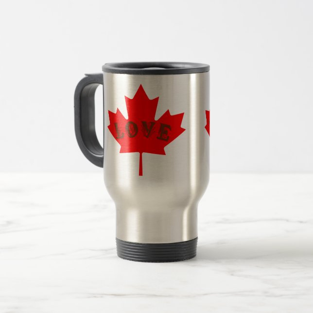 Térmica Ame canadá Bandeira de Café caneca caneca (Frente Esquerda)