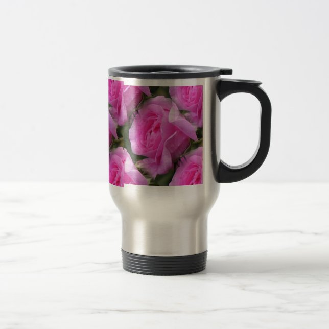 Térmica Apenas uma caneca bonito com rosas (Direita)