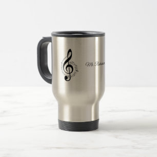 Térmica As notas da música personalizaram a caneca de