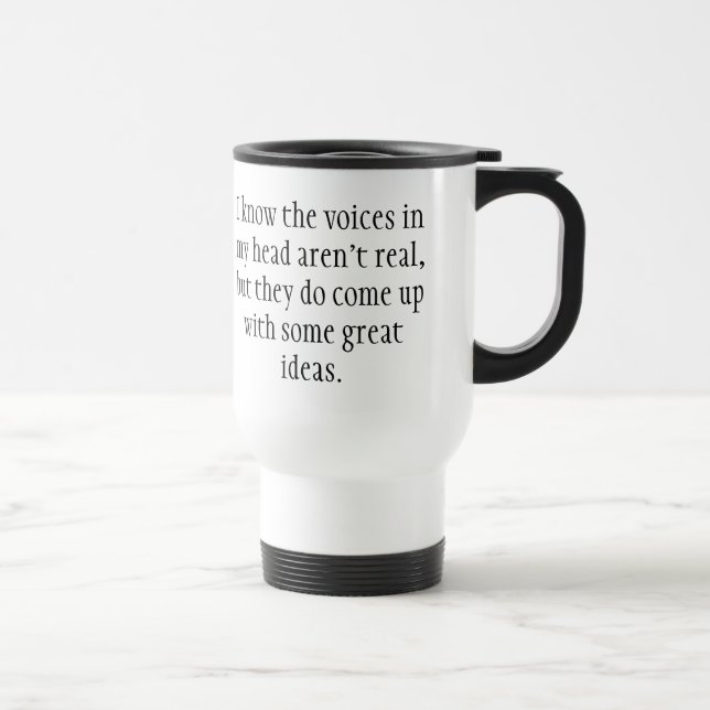Térmica As vozes em minha cabeça - caneca (Direita)