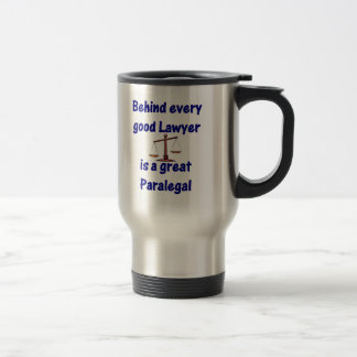 Térmica Atrás de cada advogado - caneca do Paralegal