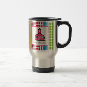 Térmica Bolinhas coloridos da escola da caneca do