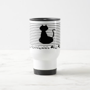 Térmica Bom dia Sra. Black Stainless Steel Caneca de viage