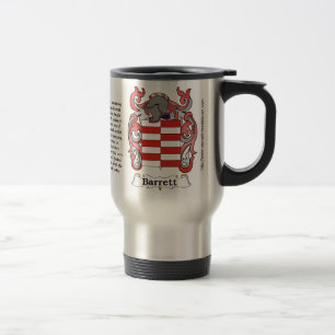 Térmica Brasão da família de Barrett em uma caneca de