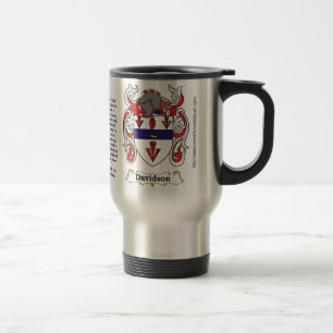 Térmica Brasão da família de Davidson em uma caneca de