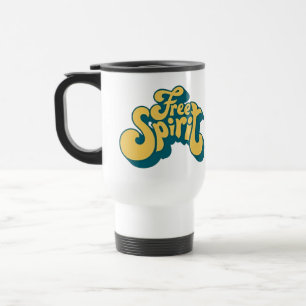 Térmica Caneca Amarela Teal Groovy Retro 70s - Espírito Li
