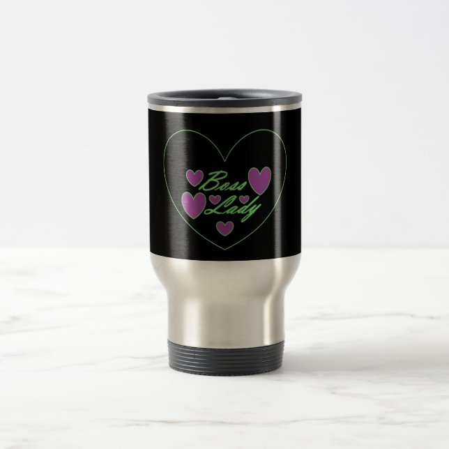 Térmica Caneca Boss Lady Corações (Centro)