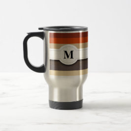 Térmica Caneca com padrão de listras marrons