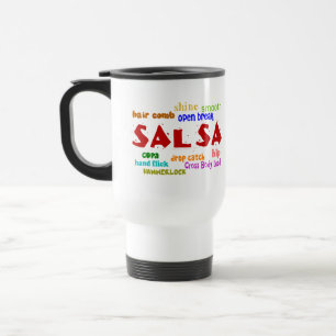 Térmica Caneca da dança da salsa para a nuvem da palavra
