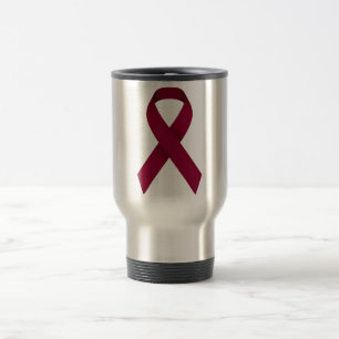 Térmica Caneca da fita da consciência de Borgonha para a