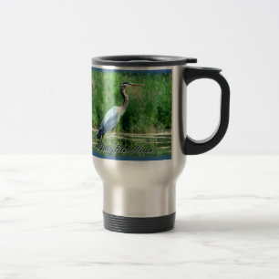 Térmica Caneca da garça-real de grande azul
