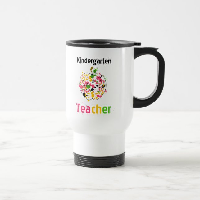 Térmica caneca da maçã do splatter da pintura do professor (Direita)