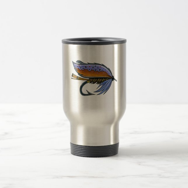 Térmica Caneca da pesca com mosca da truta (Centro)