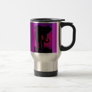 Térmica Caneca de aço inoxidável Eyed rosa do elefante